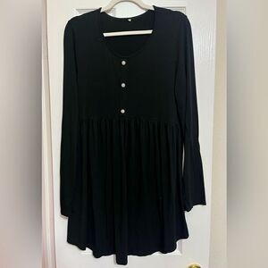 Black maternity flow top